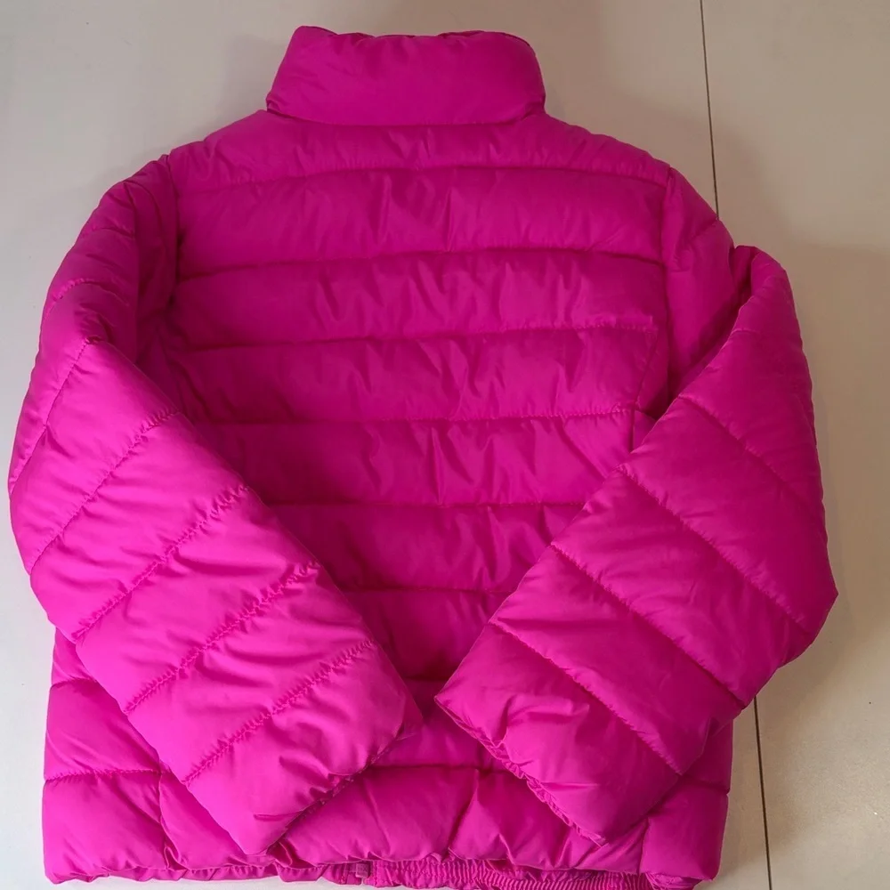 Place Hot Pink Kids Puffer Jacket with front pockets Zipper Girl’s M 7/8 NWOT